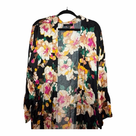 Forever 21 Women's Floral Kimono Duster - Picture 2 of 5